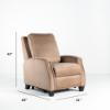 Lauren Lee Collection Power Recliner in Tan Fabric (dimensions)