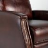 Lauren Lee Collection Power Recliner in Brown Wexford Tri-Tone Leather (close up)