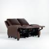 Lauren Lee Collection Power Reclining Loveseat in Brown Wexford Tri-Tone Leather (ful angled reclined)