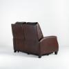 Lauren Lee Collection Power Reclining Loveseat in Brown Wexford Tri-Tone Leather (back angled)