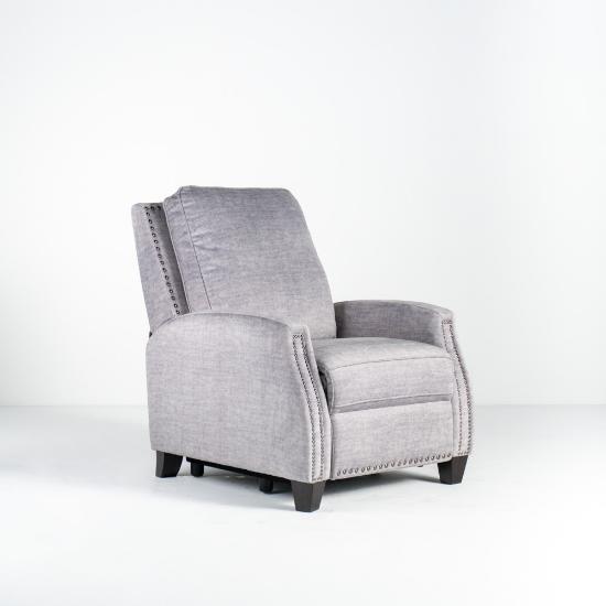 Lauren Lee Collection Power Recliner in Grey Fabric (angled)
