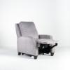 Lauren Lee Collection Power Recliner in Grey Fabric (angled reclined)