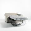 Kimberly Twin Sleeper Sofa with White fabric (Bed Open)