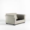 Kimberly Twin Sleeper Sofa with White fabric (Bed Flat)