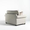 Kimberly Twin Sleeper Sofa with White fabric (Back Angle)	