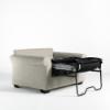 Kimberly Twin Sleeper Sofa with White fabric (Bed Folded)