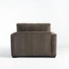 Sheila Twin Sleeper Sofa with Mahogany Linen Fabric (Back)