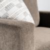 Sheila Twin Sleeper Sofa with Mahogany Linen Fabric (Close-up)
