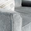 Victoria Twin Sleeper Sofa with Pewter Linen Fabric (Close-up)