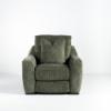 Alexa Dual Power Recliner – Olive Fabric (front)