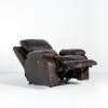 Positano Power Rocker Recliner – Cocoa Italian leather (angle reclined)