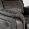 Jessica Glider Recliner – Blanch Grey Fabric (closeup)
