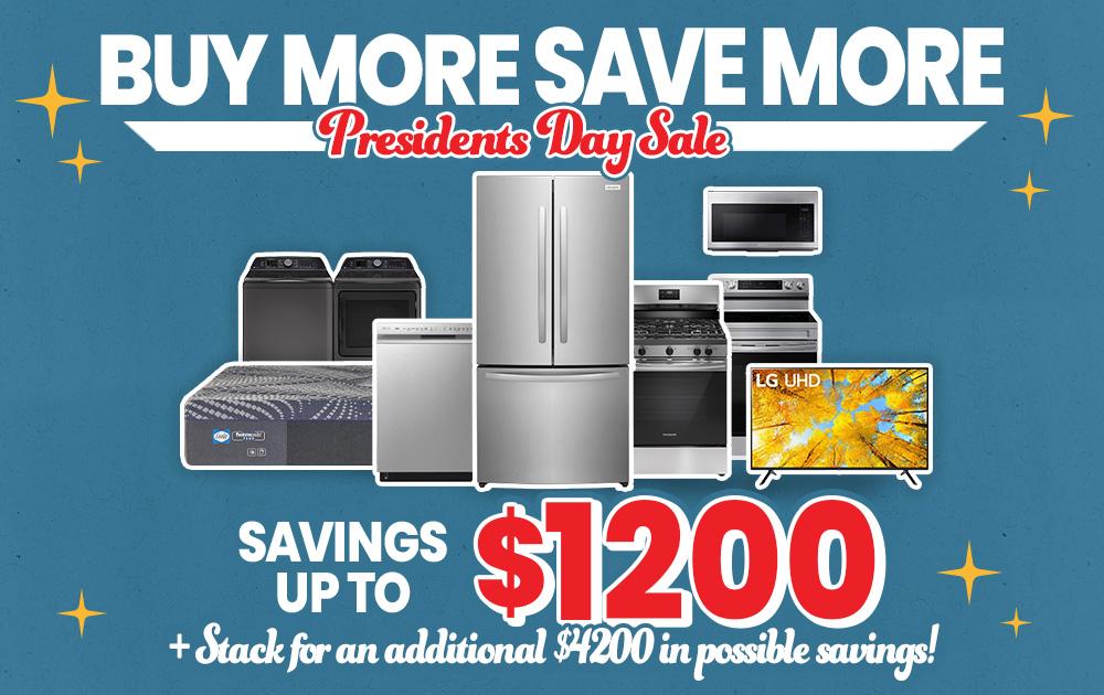 Presidents' Day Savings at ABC Warehouse: Save Up to $1200 PLUS Stackable Offers!