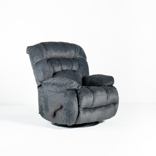 Daly Chaise Swivel Recliner –  Cobblestone (angled)