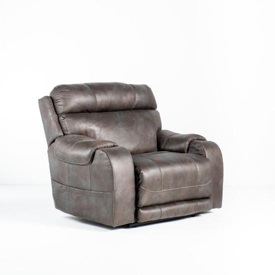 Serenity CR3 Wall Hugger Recliner – Steel Fabric Cover (angled)