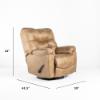 Trilogy Swivel Rocker Recliner – Carmel Fabric (Dimensions)