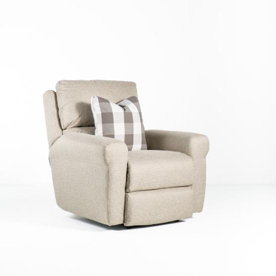 Westport Power Recliner – Grey Fabric Cover (angled)