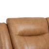 Marcus Leather Power Recliner – Madrid Canyon (closeup)
