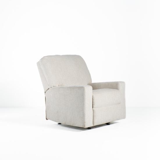 Deltona Manual Rocker Recliner – Snow (angled)