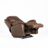 Morocco Rocker Recliner – Chocolate Fabric (angled reclined)