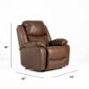 Morocco Rocker Recliner – Chocolate Fabric (dimensions)