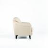 Pisa Arm Chair – Seashell Leather (side)