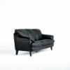 Pisa Stationary Sofa – Black Leather (angled)
