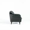 Pisa Arm Chair – Black Leather (side)