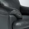 Pisa Arm Chair – Black Leather (closeup)