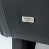 Pisa Arm Chair – Black Leather (logo)