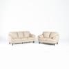 Pisa Sofa & Loveseat Package – Seashell Leather