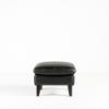 Pisa Ottoman – Black Leather (front)