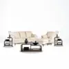 Pisa 8-Piece Living Room Package – Seashell Leather