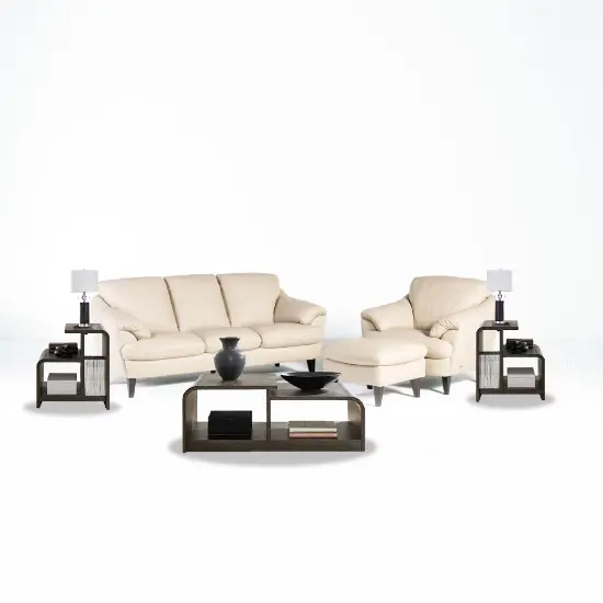 Pisa 8-Piece Living Room Package – Seashell Leather