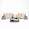 Pisa 7-Piece Living Room Package – Seashell Leather