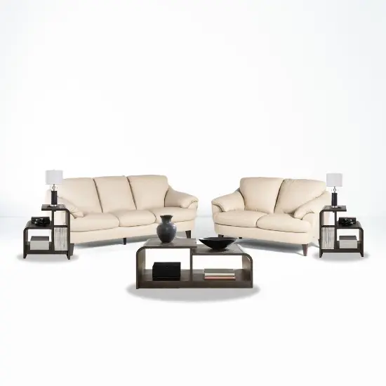 Pisa 7-Piece Living Room Package – Seashell Leather