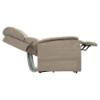 Recliner Lift Chair – Taupe Fabric (side)