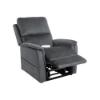 Recliner Lift Chair – Pewter Fabric (angled reclined)