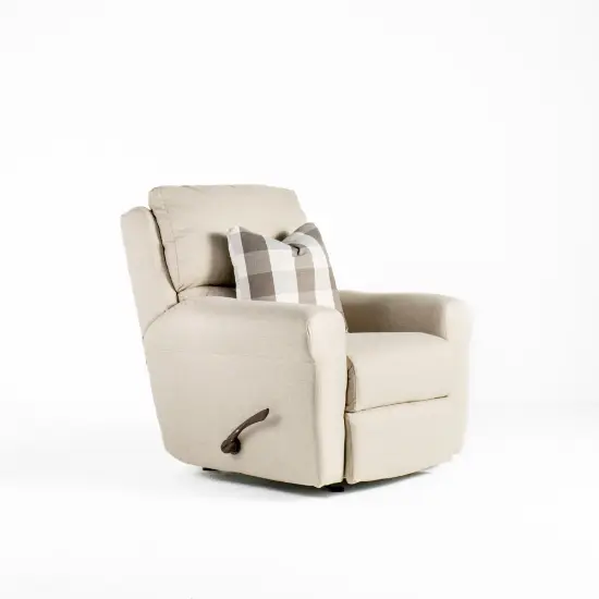 Westport Glider Recliner  –  Beige Fabric (angled)