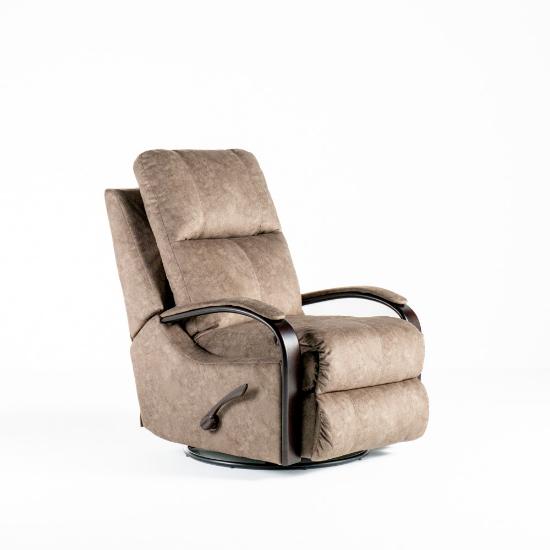 Niles Swivel Glider Recliner – Portabella Performance Fabric (angled)
