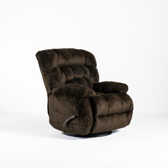Daly Chaise Swivel Glider Recliner – Chocolate (angled)