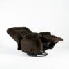 Daly Chaise Swivel Glider Recliner – Chocolate (reclined)