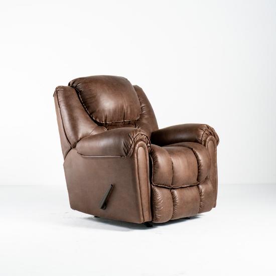 Del Mar Rocker Recliner – Mocha Fabric (angled)