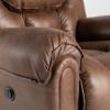 Del Mar Power Rocker Recliner – Mocha Fabric (closeup)