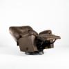 Trilogy Swivel Rocker Recliner – Mink Fabric (angled reclined)