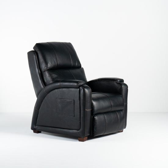 Reliever Power Headrest Power Lay Flat Recliner in Gunmetal (angled)