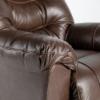 Trilogy Swivel Rocker Recliner – Federica Brown Leather (closeup)