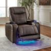 Schooner Rocks Dual Power Theater Chair - Umber Performance Fabric