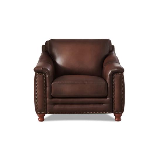 Belfast Stationary Chair – Caramel Top Grain Leather