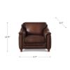 Belfast Stationary Chair – Caramel Top Grain Leather